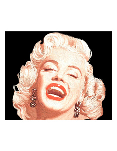 3-D embroidered portrait Monroe